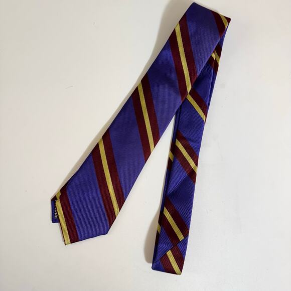 Jos A Bank 1905 Necktie Tie British Regimental West Somerset Yeomanry 60" Silk - Picture 7 of 7